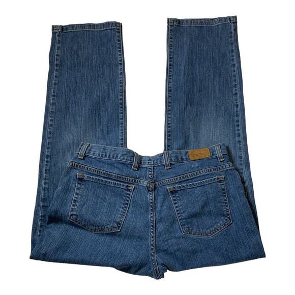 Eddie Bauer Jeans Women's Size 14 Regular Straight Leg Stretch Medium Wash Denim - Picture 6 of 9